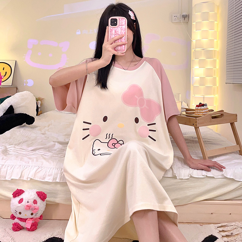 睡裙女夏款纯棉20244新款卡通