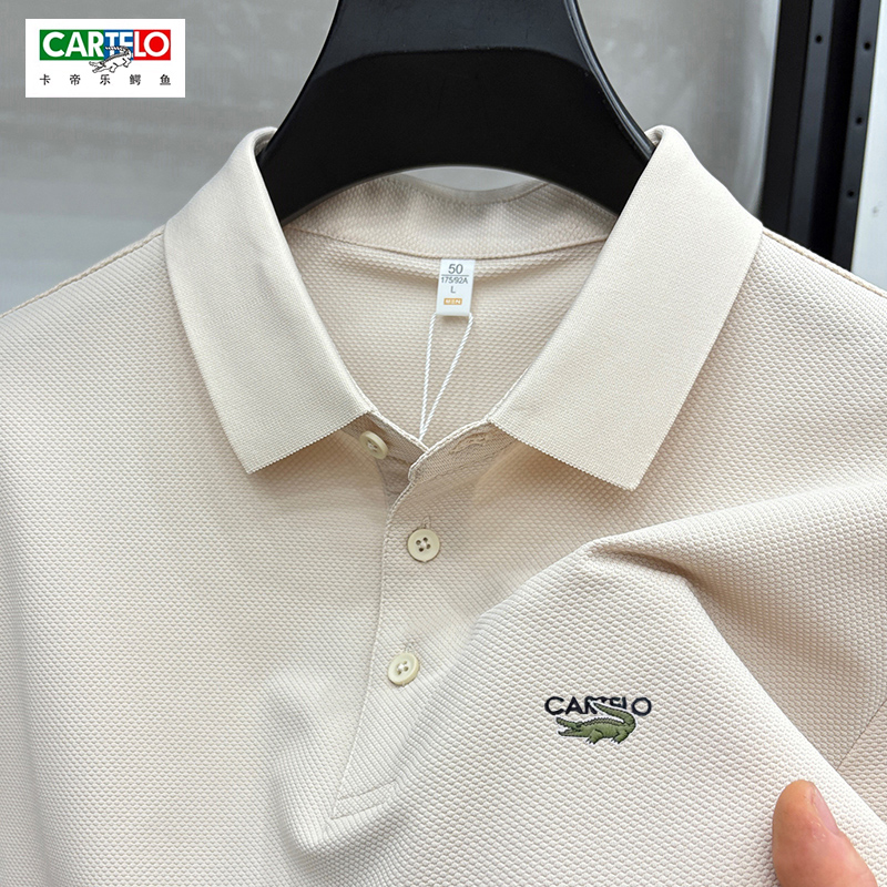CARTELO鳄鱼短袖翻领T恤男Polo衫