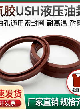 油缸油封 氟胶USH6/8/10/11.2/12/12.5/14/16/18/20/22/22.4/23.5