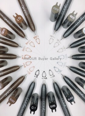 日本制COPIC 极细针管笔珠宝手绘线稿笔0.03|0.05|0.1|黑|冷灰|暖