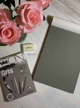 法国Clairefontaine珠宝设计灰卡纸综合材料练习本作品集250g/㎡