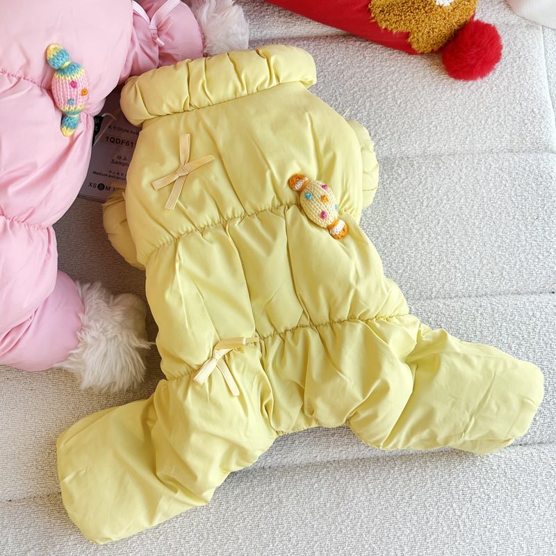 秋冬新款猫咪泰迪比熊博美雪纳瑞贵宾约克夏小狗狗宠物保暖四腿衣
