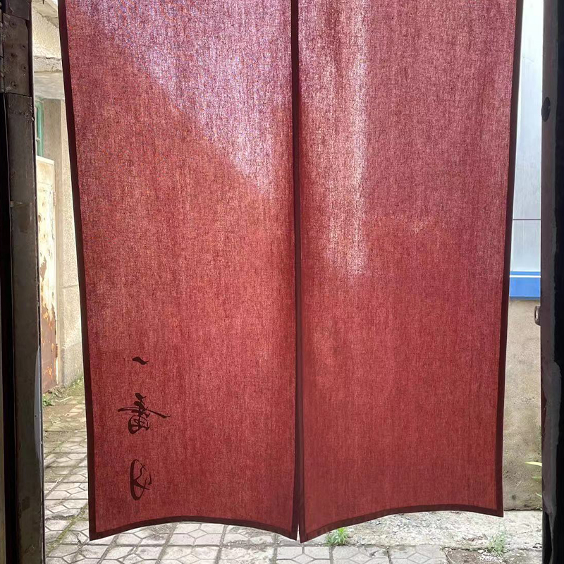 1-定制纯软棉麻布艺微透餐饮厨房门帘日式料理店商用隔断半截门帘