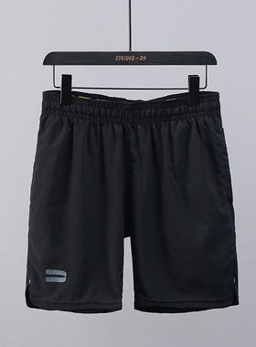 51SHOP 2018新款男士松紧腰户外运动休闲短裤暗格纹速干男裤