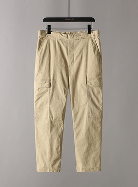 易网优选品质男装 U牌试衣间出品春夏弹力全棉薄款贡缎简约工装裤