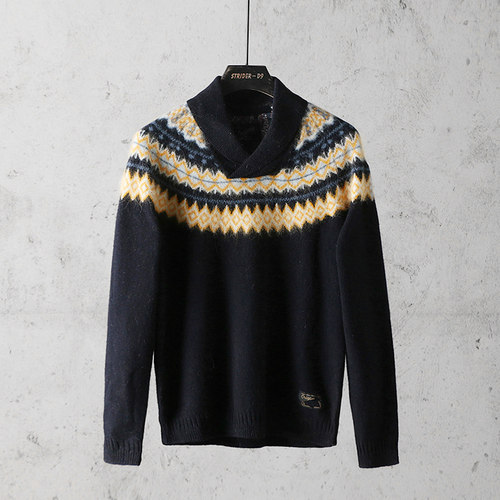 51shop小v领秋冬款青稞羊毛衫