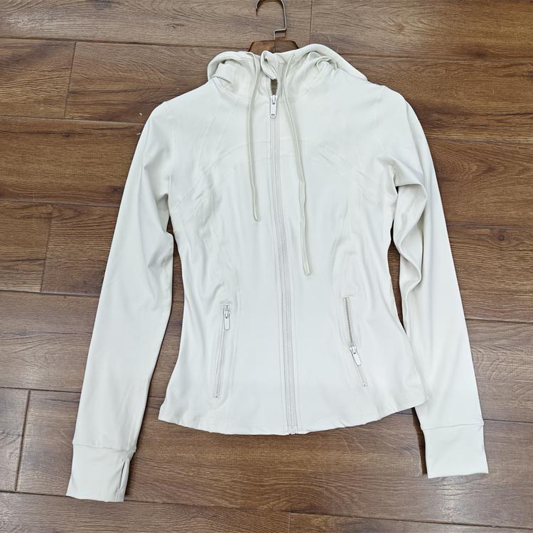 MIX家 欧美系 女装运动瑜伽拉链有帽长袖 黑米粉蓝 4色