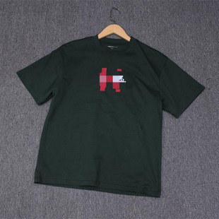 MIX家 欧美系 男女可穿 重磅宽松版厚实印花休闲短袖 黑绿杏3色