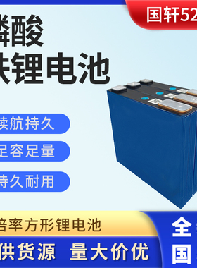 国轩磷酸铁锂3.2v52Ah/54AH外卖电动车动力电芯光伏储能电池新品