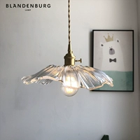 Lotus Leaf Lights Японский средний средний винтажный фонарь Ресторан Ресторан Бар Камера Украшение Винс Нордич Медная Спальня люстра