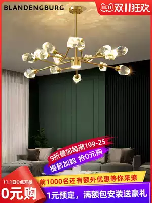 Platinum Lampel living room lighting modern simple creative brass light luxury dining room crystal lamp decorative red bedroom chandelier