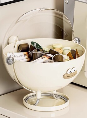 日本进口MUJIE桌面咖啡胶囊收纳盒茶水间带盖防尘零食茶包置物架