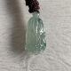 缅甸玉缅甸天然翡翠A货吊坠冰起胶蓝色飘花白菜百财挂件一物一证