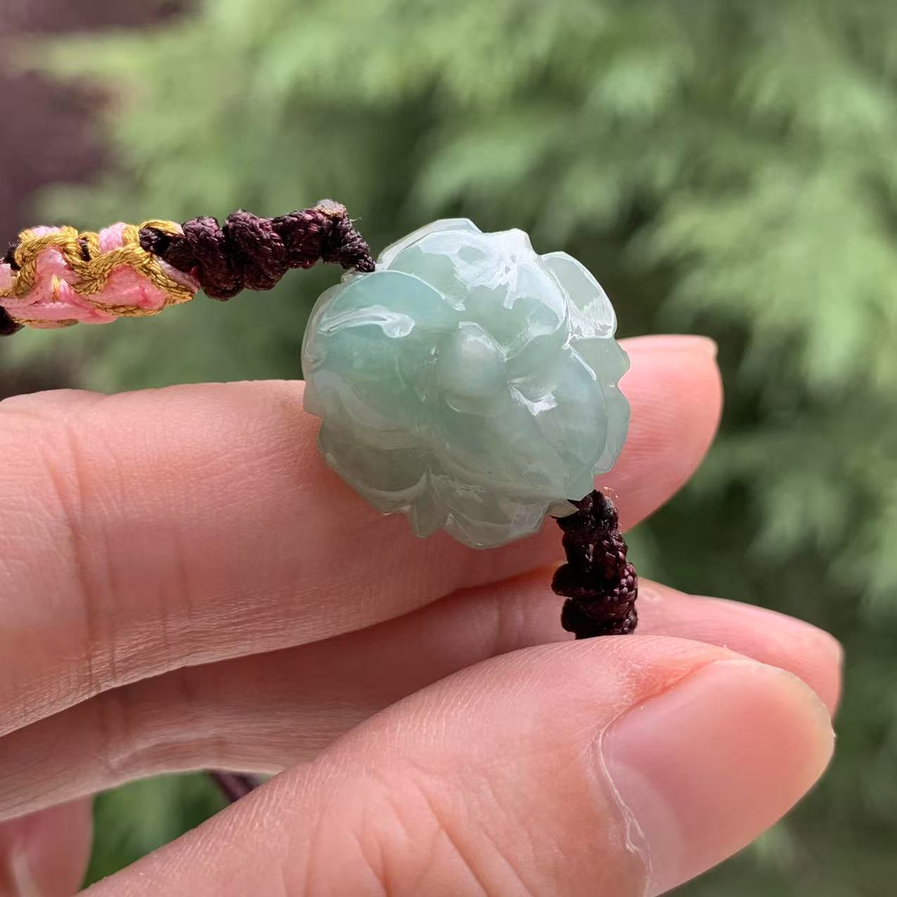 缅甸A货翡翠手牌冰胶蓝色手链