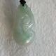 缅甸天然翡翠吊坠白色绿色飘花冰种起胶福瓜葫芦叶子佛公如意挂件