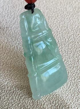 缅甸天然翡翠吊坠辣绿色果绿色冰种起胶竹节福瓜葫芦叶子如意挂件