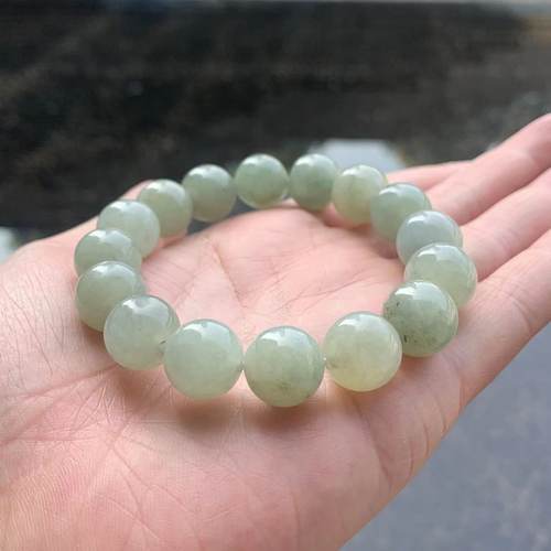 缅甸翡翠手串A货果冻湖水绿手串
