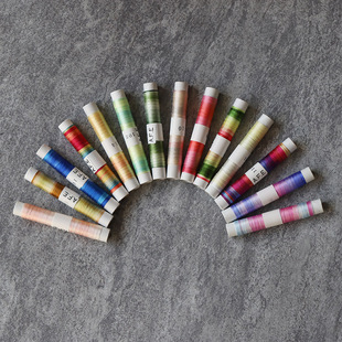 日本进口AFE 4mm真丝渐变单色缎带丝带绣刺绣材料法绣服装辅料3米