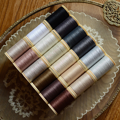 法国auchinois黑白钉珠90色棉线