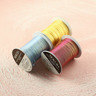 日本进口 4mm木马刺绣金属丝带18色法式刺绣材料缎带手工辅料散剪