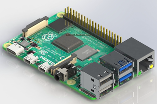 raspberry pi 4 model b电路板模型step适用于所有3D建模软件