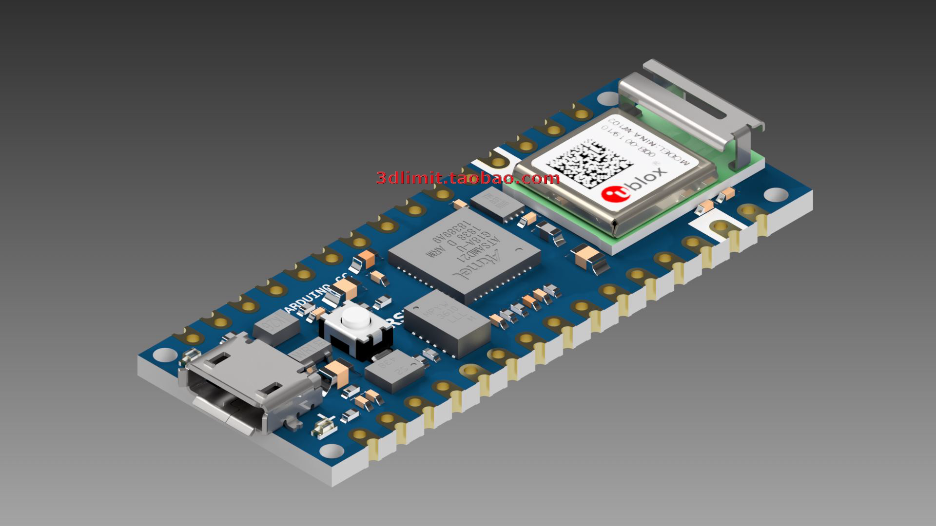 arduino nano电路板模型step适用于proe creo solidworks freecad