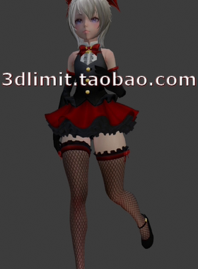 女孩模型2 obj glb gltf带贴图适用于3dMax C4D犀牛Maya sketchup