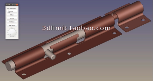 FreeCAD门栓设计制作视频教程 Proe SolidWorks UGNX CREO 动画