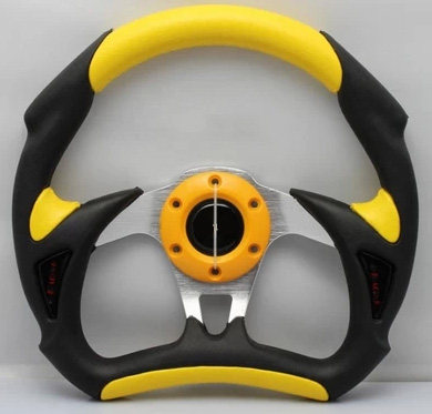 竞技赛车方向盘小方向盘13寸仿赛车方向盘改装 通用刀锋方向盘