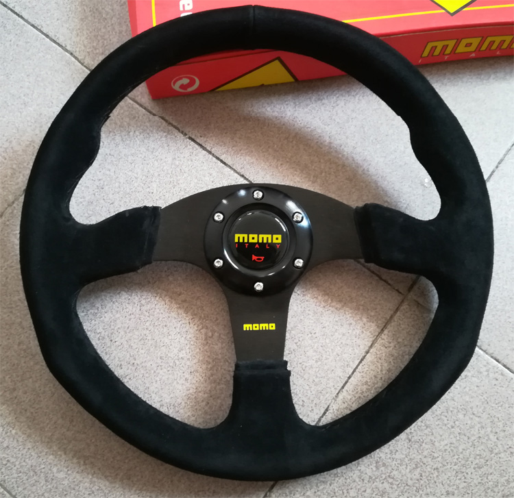 改装赛车汽车反皮秃皮方向盘翻皮毛碳纤维pvc+磨砂方向盘13寸14寸