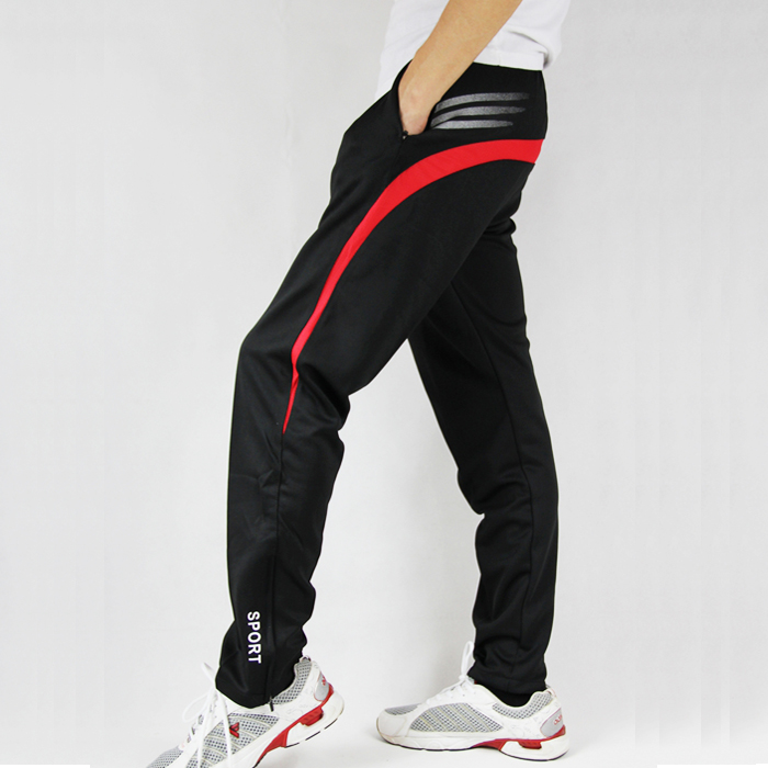 秋冬新款加厚运动裤男式长裤收腿小脚裤松紧腰休闲裤子弹力拉链