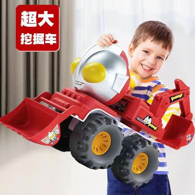 怪兽人偶宝宝手动收纳工程运输车