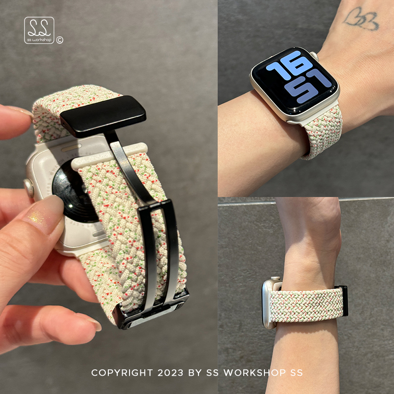 新星光彩编织运动磁吸iwatch表带
