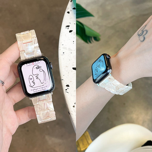 新款树脂人鱼姬适用iwatch表带