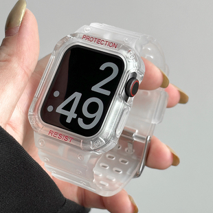 卡素工作室夏天新款 iwatch表带适用苹果applewatch手表7运动8女潮