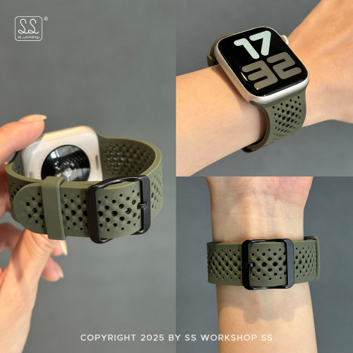适用iwatch洞洞硅胶S10运动表带