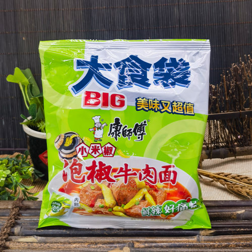重庆发货康师傅红油味泡椒牛肉面