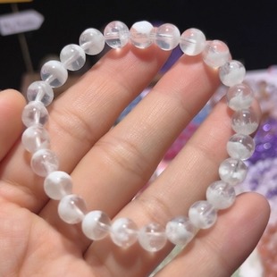 NO.2936天然雪花幽灵手链7.6mm15.7g
