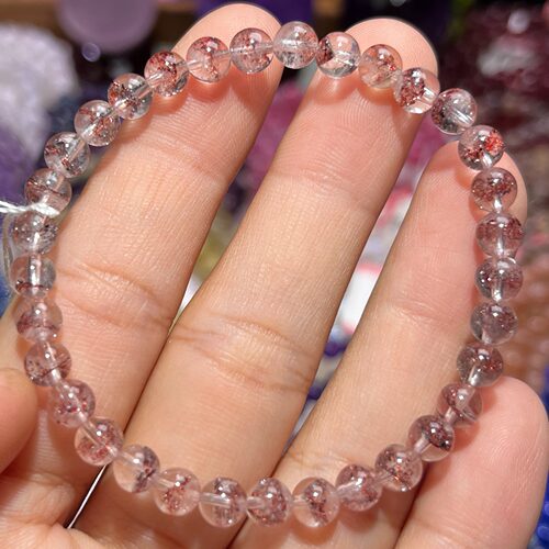 NO.3287天然金草莓手链5.5mm7.6g