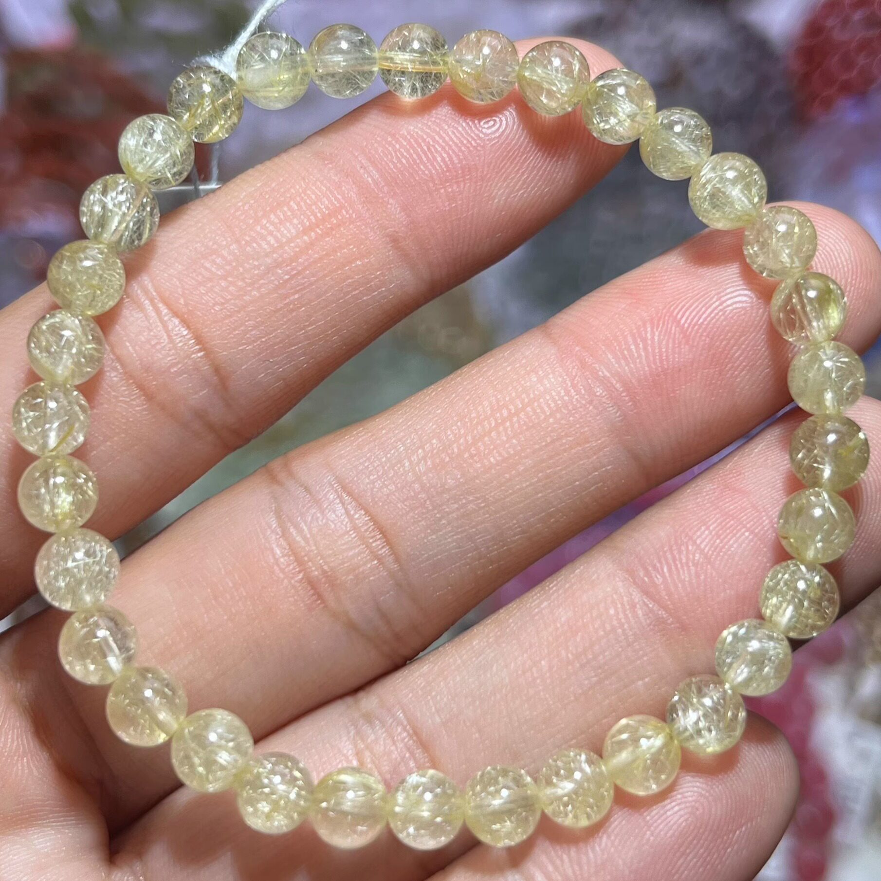 NO.5273天然金发晶手链5.5mm8.1g