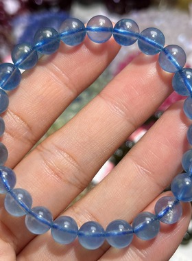 NO.3067天然海蓝宝手链7.6mm15g