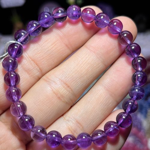 NO.5650天然紫水晶手链6.7mm11.6g