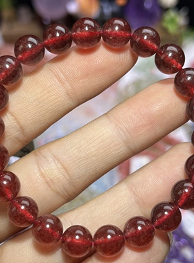 NO.5830天然草莓晶手链8.5mm18.9g