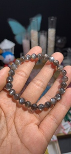 NO.2091天然黑金骨干手链7mm12.9g