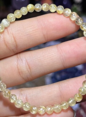 NO.5728天然金发晶手链4.5mm5.3g