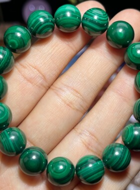 NO.5505天然孔雀石手链11mm49.3g