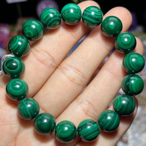 NO.5505天然孔雀石手链11mm49.3g