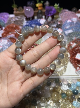 NO.3102天然奶茶月光手链9mm21.8g