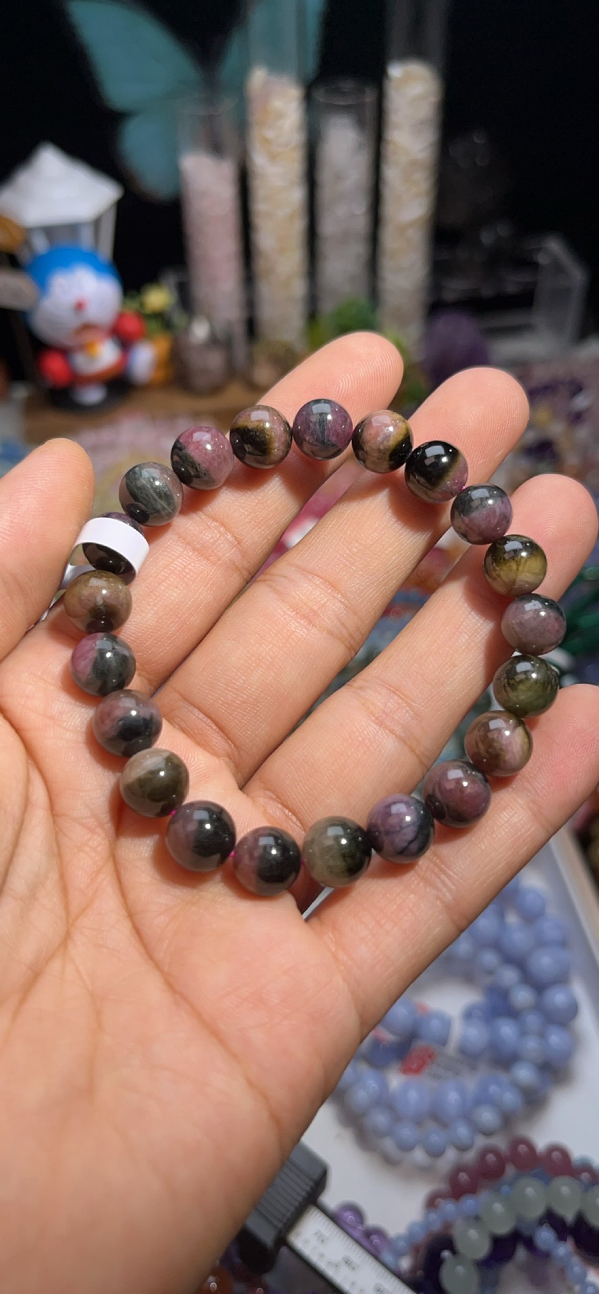 no.8092天然西瓜碧玺手链9.1mm25.6g