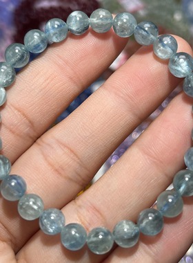 NO.5027天然绿蓝晶手链6.8mm15.1g